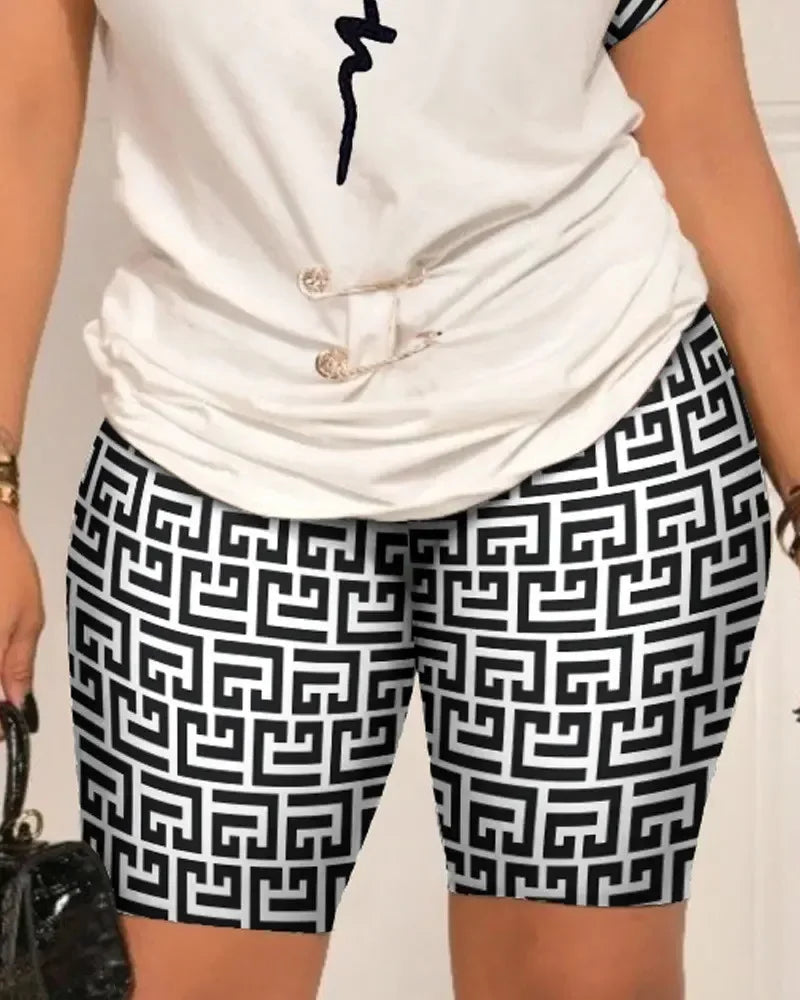 Fashionable Casual Sensible Printed Suit