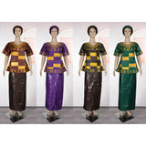 MD African Dresses For Women Embroidery 2PCS Tops Dresses Ankara Rich Robes Traditional Party Wedding Ramadan Church Clothes