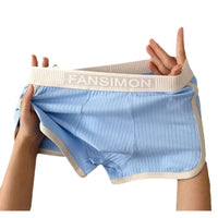 Men's Fashion Striped Boxer Shorts Underwear Sexy Panties Casual Male Boxers Homme U Convex Shorts Lingerie Underpants