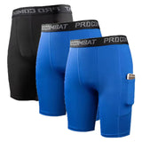 3-piece set of men's boxer shorts M-XXL quick drying black and white sports underwear, sweat absorbing, breathable and fitness