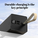 80000mAh Power Bank with LED Display Worldwide Plugs Portable Charger with LED Light High Capacity Polymer Battery Long Travel