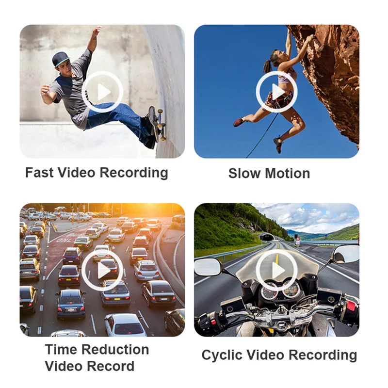 New 4K 30FPS Head Mounted Camera Wearable WiFi Video Camcorder Camera 120°Wide Angle Lens Anti-Shake APP Control Camera