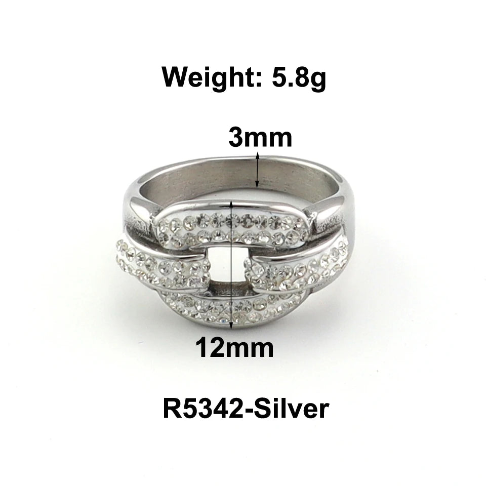 New Design Luxury Shiny Crystal Rings 18 K