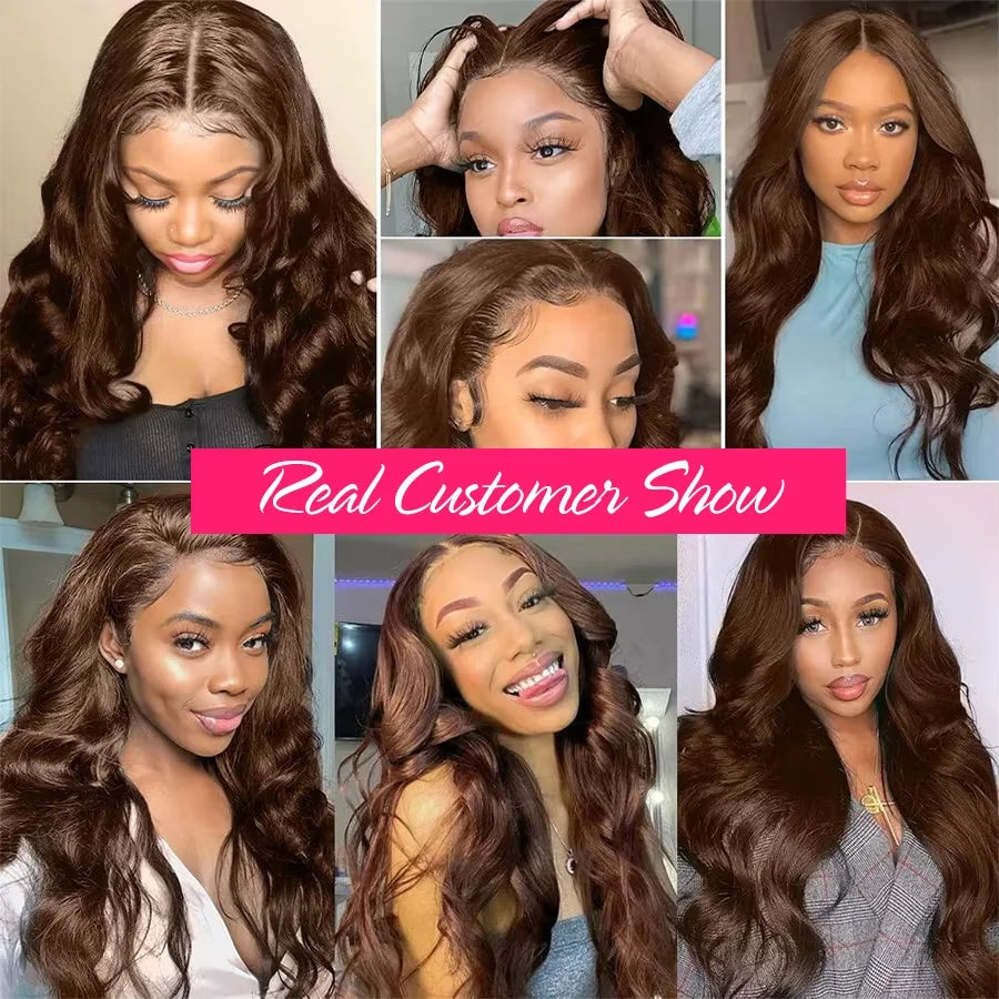 100% Vietnamese Chocolate Brown Human Hair Wig
