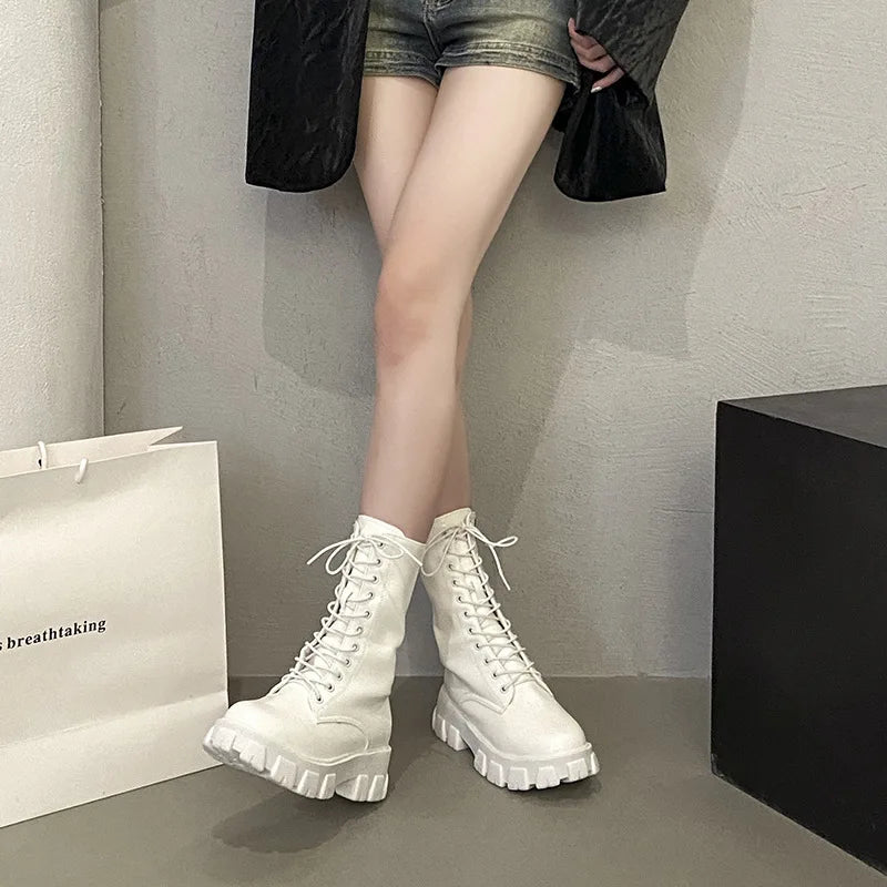 British Thick Soled Anti Slip Women's Boots