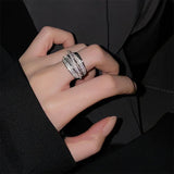 Rhinestone Ring Multi-layer Winding Rings for Women Wedding Full Zircon