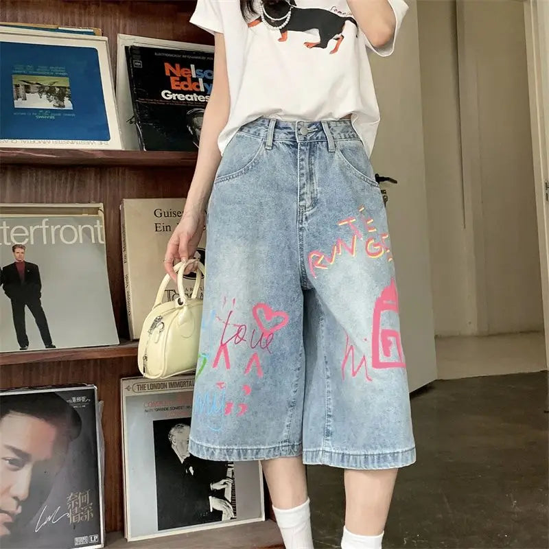Embroidered Retro Hip Hop Street Jeans