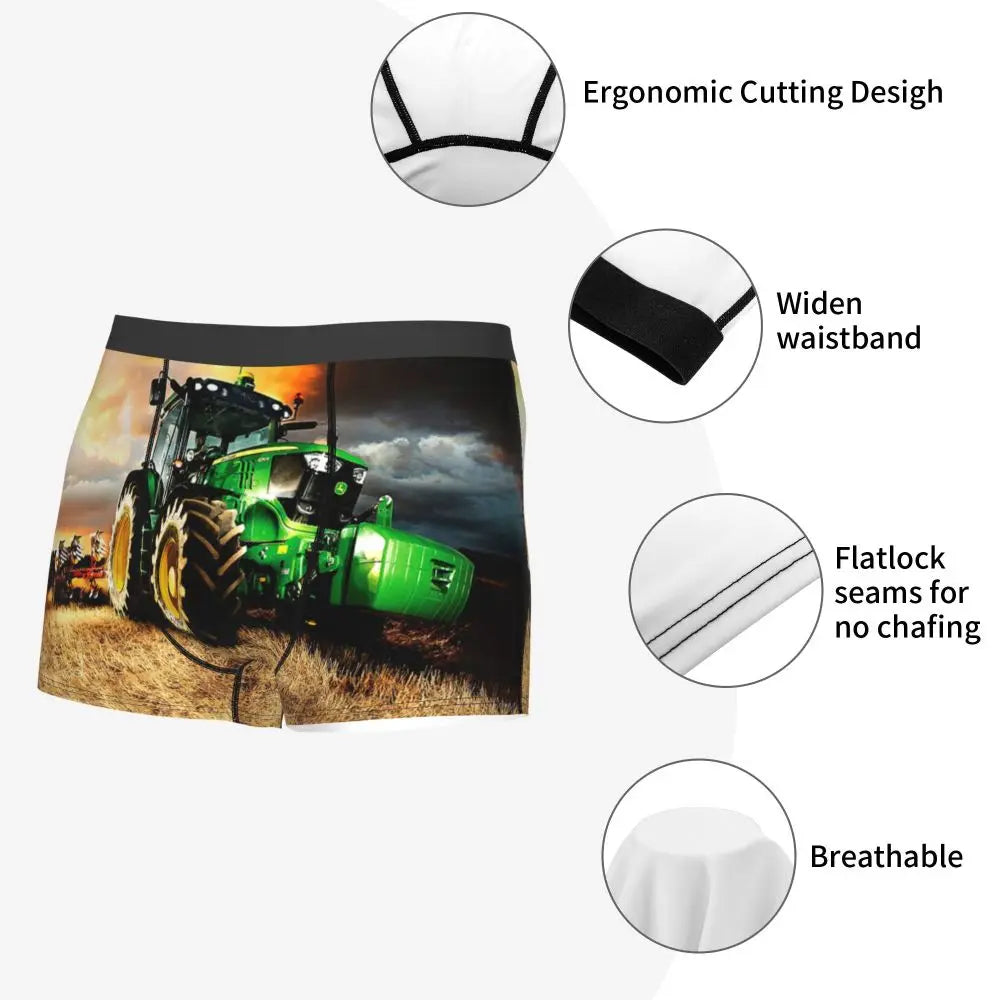Custom Tractor Boxers Shorts Mens Briefs Underwear Fashion Underpants