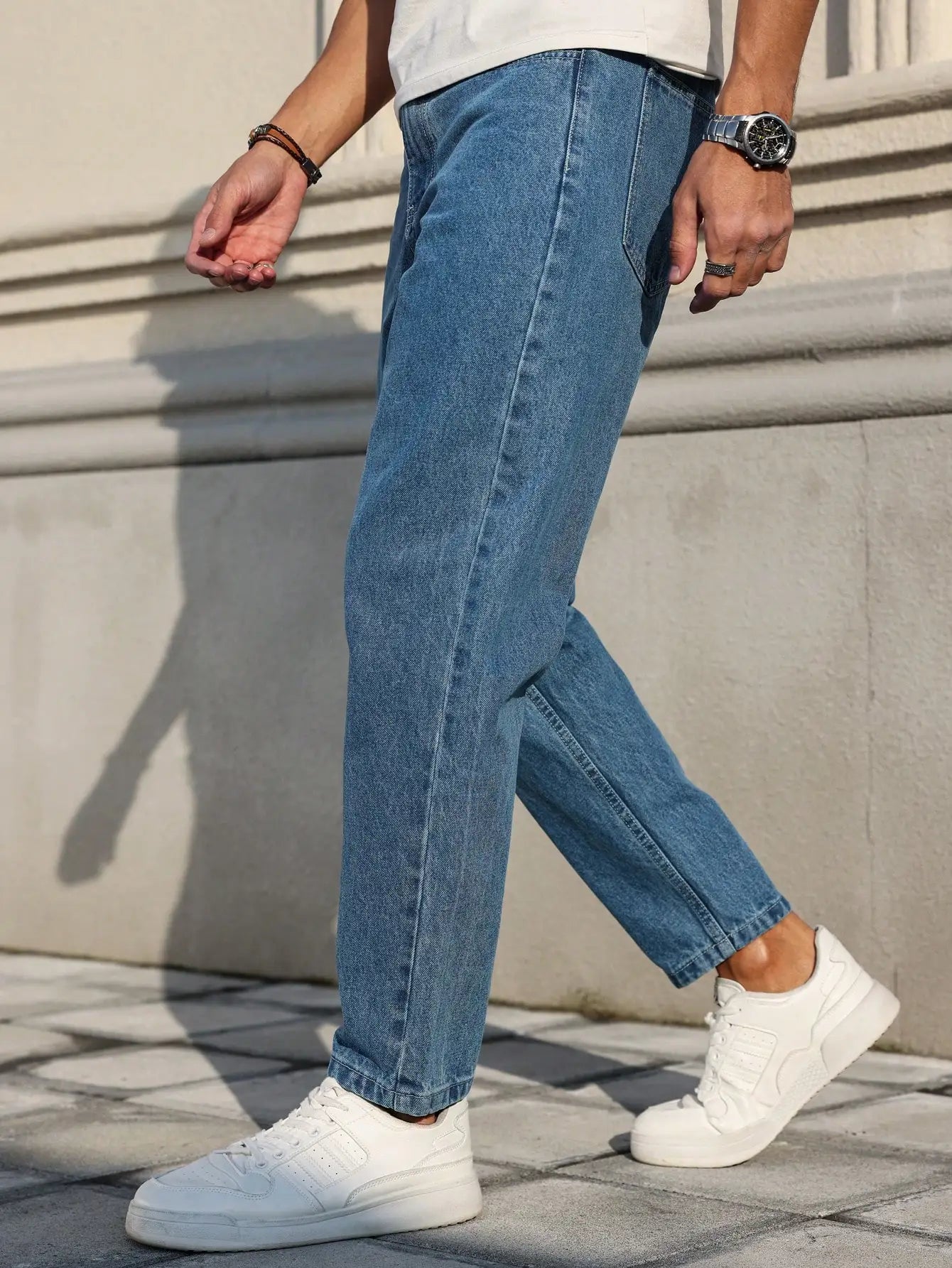 Loose Fit Classic Blue Denim Jeans