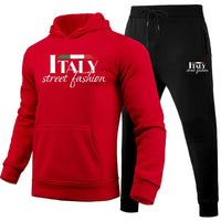 Mens Tracksuit Casual Printing Sweatshirt Sweatpants 2 Pcs Set Sports Jogging Mens Clothing Fashion Hoodies Sportswear Outfits