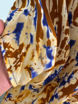 African Dresses For Women 2025 Floral Cotton Loose Femme Robe O-neck Muslim Islam Abaya Sets With 160x80cm Shawl Hijabs Scarf