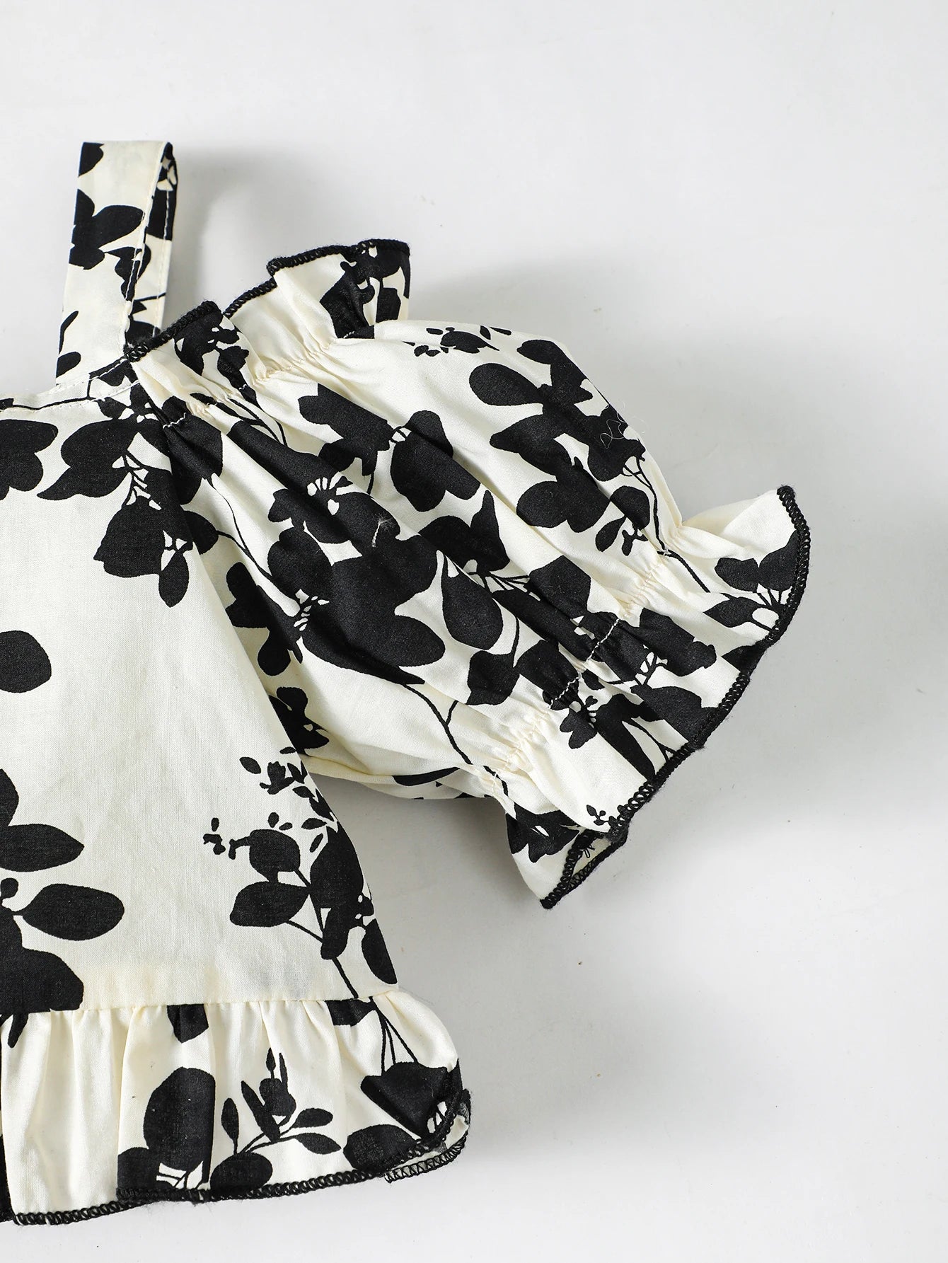 2 Pcs Floral One Shoulder Top+ Pant Set