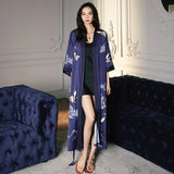 Summer Ice Silk Pajamas Bathrobes