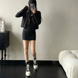 Women Punk High Top Flats Black Boots