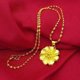 24K REAL gold necklace women's real gold