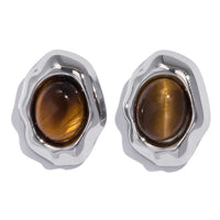 18K Gold Plated Stainless Steel with Gemstone