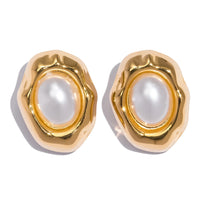 18K Gold Plated Stainless Steel with Gemstone