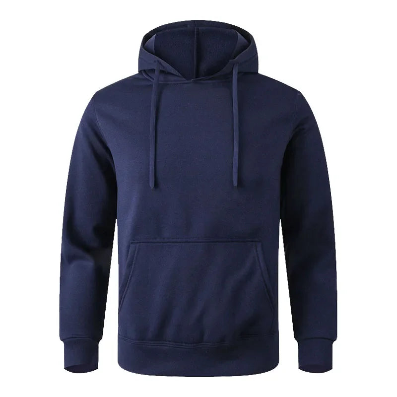 iCool Solid Color Versatile Men Hoodie
