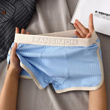 Men's Panties Boxer Shorts Underwear Sexy Striped Man Underpants Male Homme U Convex Shorts Lingerie Boxer Briefs