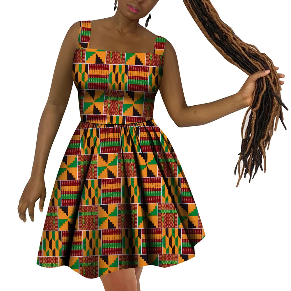 Africa Dress for Women African Wax Print Dresses Dashiki Plus Size Africa Style Clothing for Women  Dress WY10342