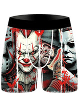 4Pcs Boxer Men's Underwear Soft Sports Breathable Four-season Men's Underwear Trendy Fashion Pop Print Boxer Underwear