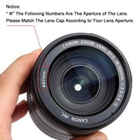 Camera Lens Cap High-quality 40.5mm 49mm 52mm 55mm 58mm 62mm 67mm 72mm 77mm 82mm Snap on Front Lens Cap for Camera