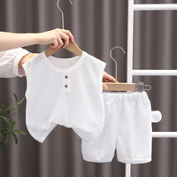 Casual Summer Baby Vest Shorts Sports Set
