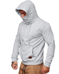 Men's Slim Hooded Sweatshirt with Mask