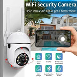 8MP Wireless Security Survillance PTZ Camera Wifi IP Outdoor 4X Zoom Cameras AI Human Tracking Two-way Audio HD Night Color Cam