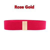 Fashion Women Elastic Band Wide Belts Simple Down Coat Waist Belt Female Buckle Black Strap Dress Decoration Accessories Ladies