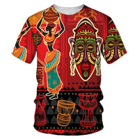 African Dance Pattern T-Shirt For Men Women Retro Trend 3D Printed Tee Summer Casual O-Neck Tops Short Sleeve Oversized T Shirts