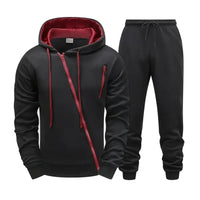 Mens Tracksuit Solid Color Casual Zipper Sweatshirts Daily Sports Jogging Hoodies Mens Clothing Single Piece Jacket Tops Pants