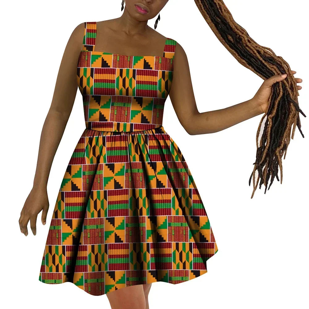 Africa Dress for Women African Wax Print Dresses Dashiki Plus Size Africa Style Clothing for Women  Dress WY10342