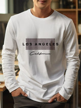 Los Angeles Graphic Printed Slim Fit Casual T-Shirt