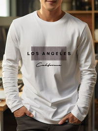 Los Angeles Graphic Printed Slim Fit Casual T-Shirt