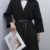 Thin Knotted Belts for Women Belt Lady Waist Band Soft Leather Waist Belt Solid Color Strap Dress Coat  Accessories Luxury