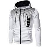 Fashion Men's Hoodies Print Casual Zipper Jacket Outdoors Sports Jogging Mens Clothing Autumn Winter Round Dot Sweatshirts Coat