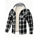 New Men's Coat Sweatshirt With Check Pattern