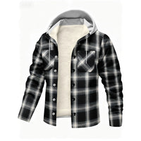New Men's Coat Sweatshirt With Check Pattern
