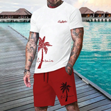 Short Sleeved Dopamine Casual Hawaiian Set