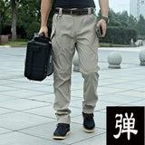 Men's M-5XL Autumn Spring Fall Elastic Camping Hiking Trekking Finshing Hunting Pants Outdoor Cycling Tactical Cargo Trousers