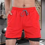 Men Sport Shorts Sportswear Double