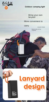 500000MAH  100000mah 200000mah 300000mahPowerbank Fast Charging Real Capacity BCAK with Built-in Cable Super Large Capacity