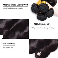Long Brazilian Raw Body Wave Human Hair Extension