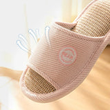 Non Slip Women Breathable Linen Slippers