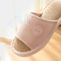 Non Slip Women Breathable Linen Slippers