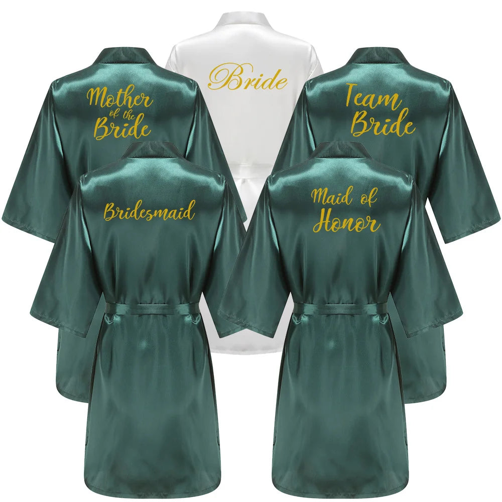 Sexy Women Bridesmaid Printed Robes