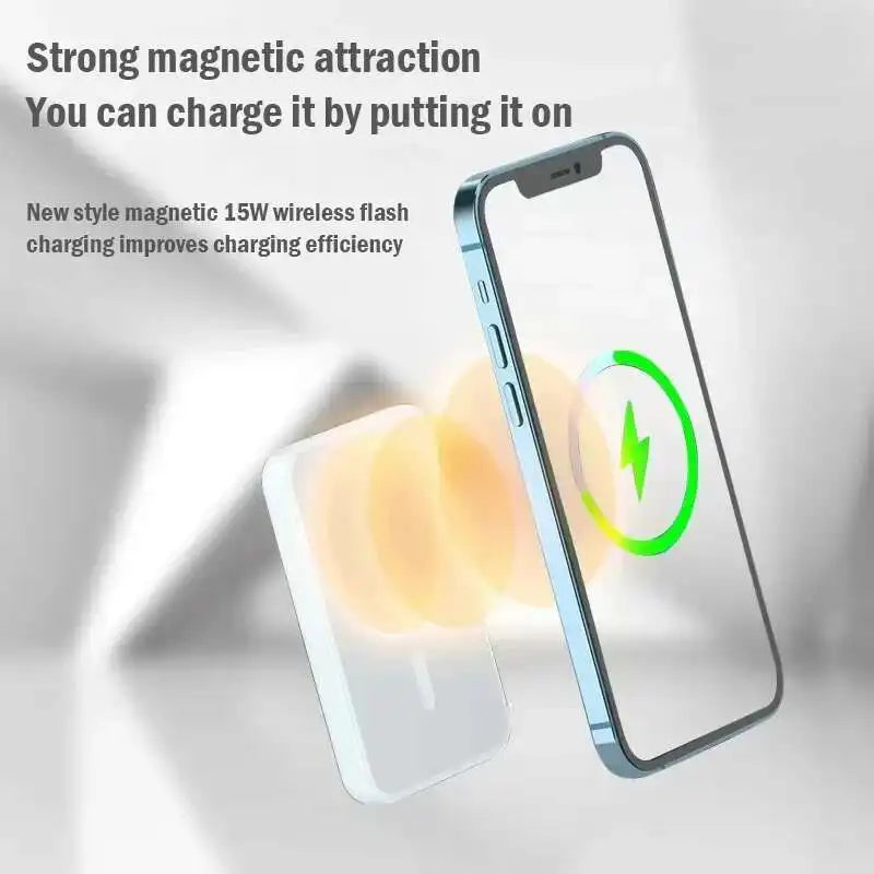 For Magsafe Power Bank 10000mAh Portable Auxiliary Spare External Magnetic Battery Pack Wireless Charger For Iphone 13 14 15 16