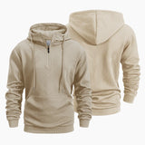 Spring and Autumn Zipper Hooded Casual Sweatshirt