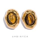 18K Gold Plated Stainless Steel with Gemstone